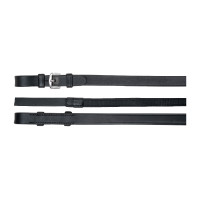 Rênes cuir caoutchouc Waldhausen sans barrettes Schwarz