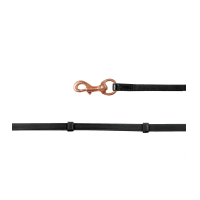 Rênes Island Waldhausen mousqueton Schwarz / Roségold