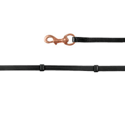 Rênes Island Waldhausen mousqueton Schwarz / Roségold