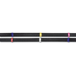Waldhausen rutschfeste Zügel mit mehrfarbigem Stopper Schwarz