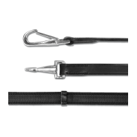 Waldhausen Anti-Rutsch Zügel mit Karabiner Schwarz