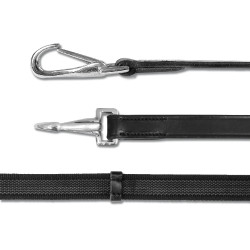 Waldhausen Anti-Rutsch Zügel mit Karabiner Schwarz Waldhausen Anti-Rutsch Zügel mit Karabiner Schwarz