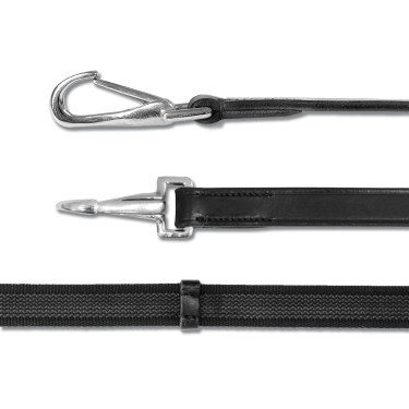 Waldhausen Anti-Rutsch Zügel mit Karabiner Schwarz Waldhausen Anti-Rutsch Zügel mit Karabiner Schwarz
