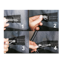 Safe-Gum Waldhausen 6 élastiques mousquetons Grau