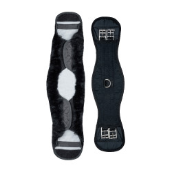 Sangle courte Waldhausen peau d'agneau Schwarz / schwarz