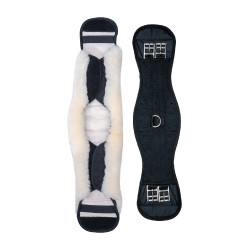 Sangle courte Waldhausen peau d'agneau Schwarz / Natur