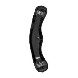 Sangle demi-lune Waldhausen courte tissu molletoné Schwarz / schwarz