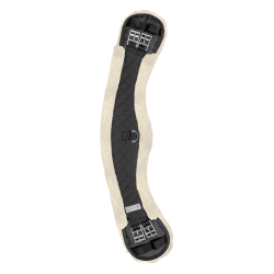 Sangle demi-lune Waldhausen courte tissu molletoné Schwarz / Natur