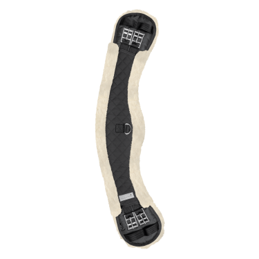 Sangle demi-lune Waldhausen courte tissu molletoné Schwarz / Natur