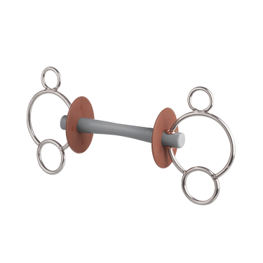 Gebiss 3 Ringe Beris Comfort-Mundstück Gebiss 3 Ringe Beris Comfort-Mundstück