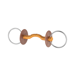 Ringgebiss Beris Lederstange Konnex Ring 7,5 cm