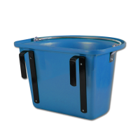 Waldhausen Tür-Futtereimer mit Henkel Blau