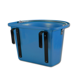 Waldhausen Tür-Futtereimer mit Henkel Blau