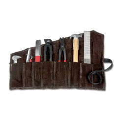 Hufbeschlag-Set von Waldhausen in Lederetui Braun