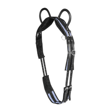 Longiergurt Waldhausen mit 2 Griffen Schwarz / Grau
