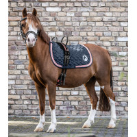 Longiergurt Waldhausen mit 2 Griffen Schwarz / Rotrosa