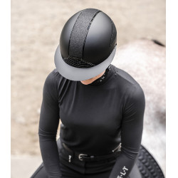 Swing-Reithelm H24 Lady Shine Schwarz glänzend, matt