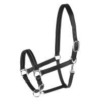 Lederhalfter Star Diamond Schwarz / Silber