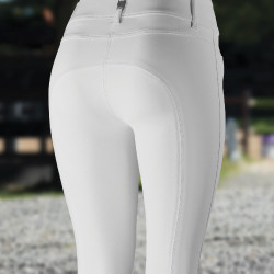 Reithose mit Silikon-Vollbesatz Tiffany B Vertigo Damen Glänzend Weiß Weiß