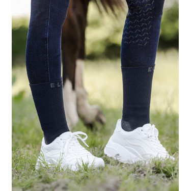 Kurze Reitsocken ELT Bamboo Tiefblau