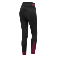 Reitleggings ELT Noemi Schwarz / samtiges Rot