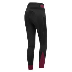 Reitleggings ELT Noemi Schwarz / samtiges Rot
