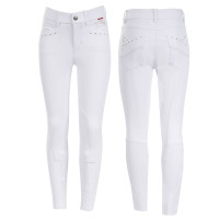 Olivia B Vertigo Mädchen Reithose Glänzend Weiß Weiß Olivia B Vertigo Mädchen Reithose Glänzend Weiß Weiß