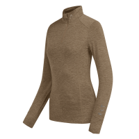 Funktionsshirt mit Reißverschluss ELT Milano Cappuccino-Mischung Braun