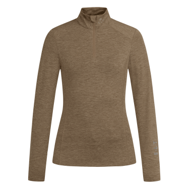 Funktionsshirt mit Reißverschluss ELT Milano Cappuccino-Mischung Braun