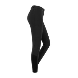 Reithose ELT Micro Grip Kniebesatz Schwarz