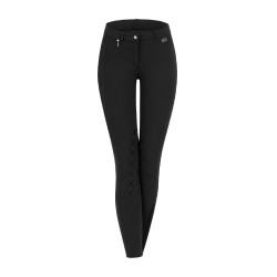 Reithose ELT Micro Grip Kniebesatz Schwarz