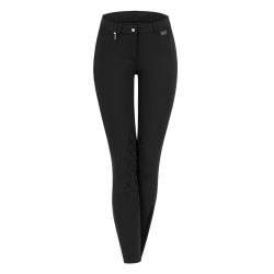 Reithose ELT Micro Grip Kniebesatz Schwarz