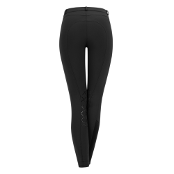 Reithose ELT Micro Grip Kniebesatz Schwarz