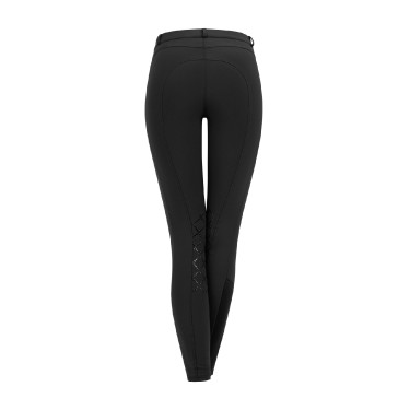 Reithose ELT Micro Grip Kniebesatz Schwarz
