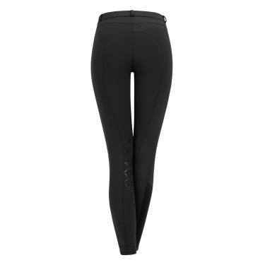 Reithose ELT Micro Grip Kniebesatz Schwarz