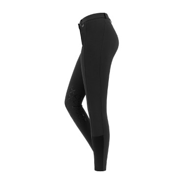 Reithose ELT Micro Grip Kniebesatz Schwarz