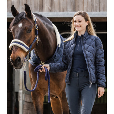 ELT Reithose Micro Sport Silikon mit hohem Bund Mitternachtsblau