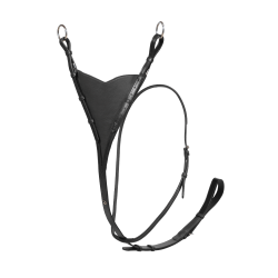 Vollständige Martingal aus weichem Leder Dy'on New English Kollektion Schwarz