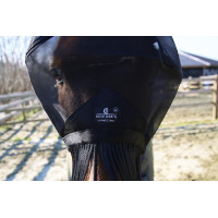 Klassische Fliegenmaske mit Ohren & Nasenfransen Kentucky Schwarz Klassische Fliegenmaske mit Ohren & Nasenfransen Kentucky Schwarz