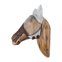 Klassische Fliegenmaske mit Ohren & Nasenfransen Kentucky Schwarz