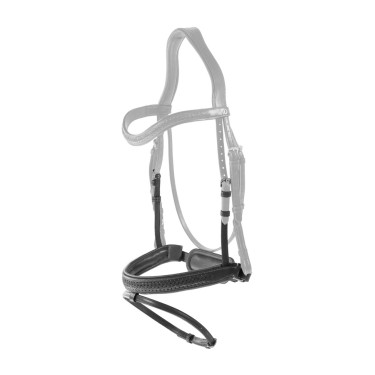 Geflochtenes Kombiniertes Reithalfter mit Pull Pack Dy'on New English Collection Schwarz