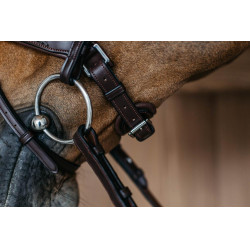 Geflochtenes Kombiniertes Reithalfter mit Pull Pack Dy'on New English Collection