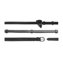 Lederzügel mit Griffen Working by Dy'on Schwarz