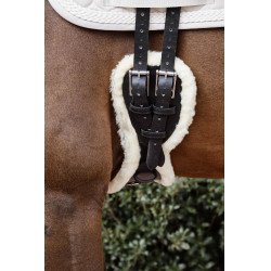 Anatomischer Kurzgurt mit Lammfell Kentucky Schwarz