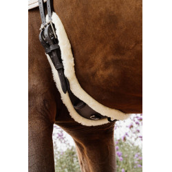 Anatomischer Kurzgurt mit Lammfell Kentucky Schwarz