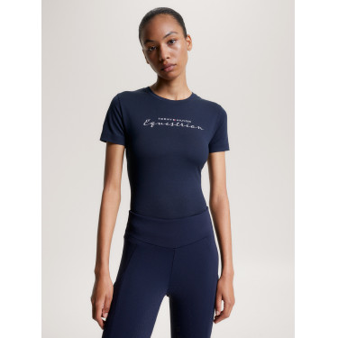 Grafik-T-Shirt Tommy Hilfiger Equestrian Brooflyn Damen Kurzarm Grafik-T-Shirt Tommy Hilfiger Equestrian Brooflyn Damen Kurzarm