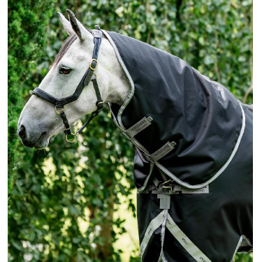 Halsdecke Horseware 150g für Amigo XL Decke Schwarz / Titan Grau / Silber