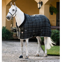 Horseware Rhino 350g VL Stalldecke Schwarz / weiß-graue Karos
