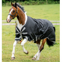 Horseware Amigo 1200D Turnout 100g Decke Schwarz / Titan Grau / Silber