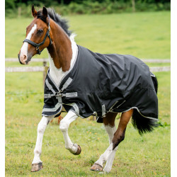 Horseware Amigo 1200D Turnout 100g Decke Schwarz / Titan Grau / Silber Horseware Amigo 1200D Turnout 100g Decke Schwarz / Titan Grau / Silber